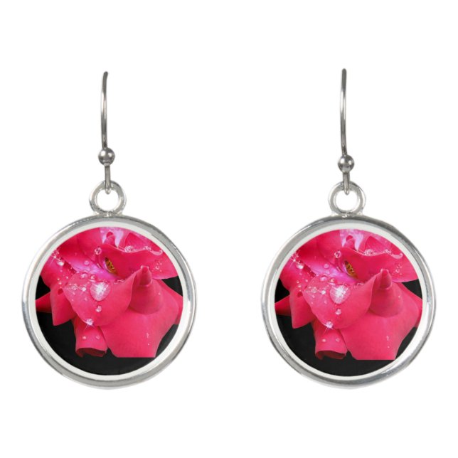 Droplets on petals Earrings (Front)