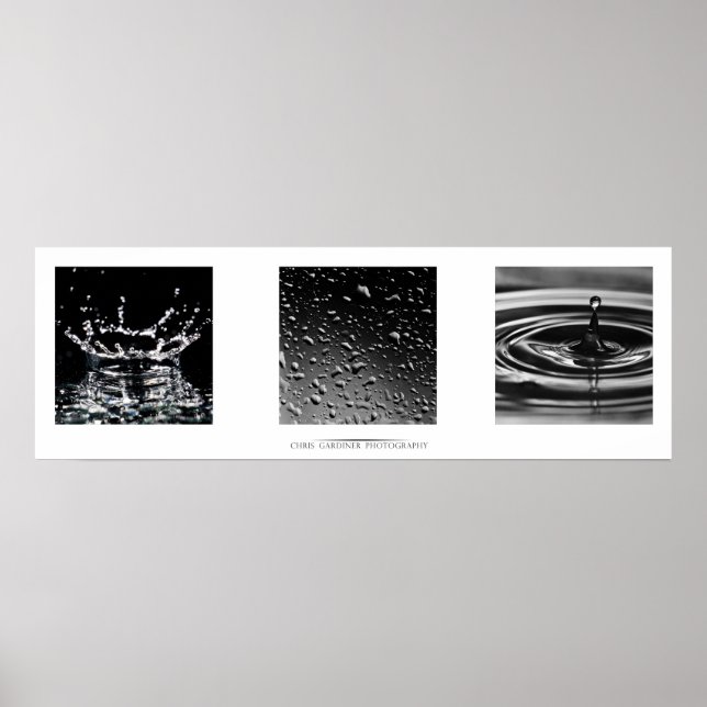 Droplets Triple Art Print (Front)