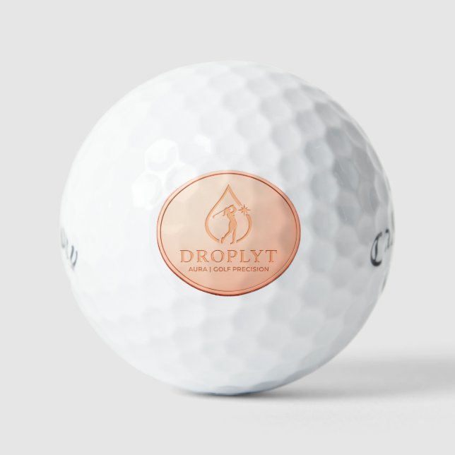 Droplyt Golf Aura Logo 3-pack Callaway Golf Balls (Front)