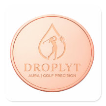 Droplyt Golf Aura Logo Square Sticker