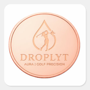 Droplyt Golf Aura Logo Square Sticker