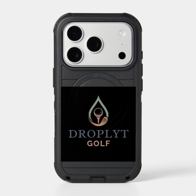 Droplyt Golf Black Logo Otterbox Case (Back)