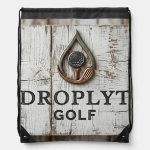 Droplyt Golf Farmhouse Logo Drawstring Bag