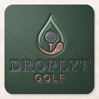 Droplyt Golf Heritage Green Square Paper Coaster