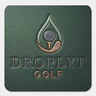 Droplyt Golf Heritage Green Square Sticker