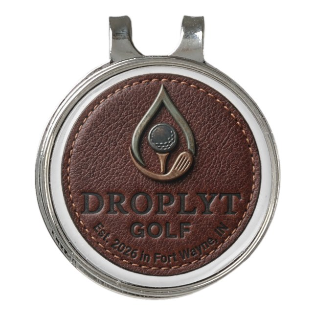 Droplyt Golf Rustic Hat Clip (Front)
