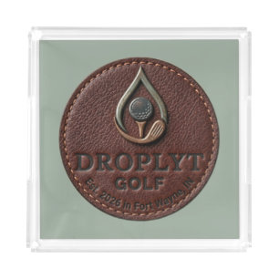 Droplyt Golf Rustic Logo Acrylic Tray