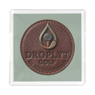 Droplyt Golf Rustic Logo Acrylic Tray