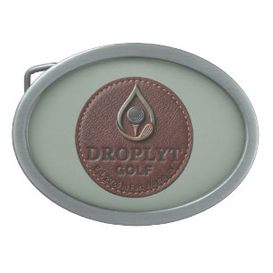 Droplyt Golf Rustic Logo Belt Buckle