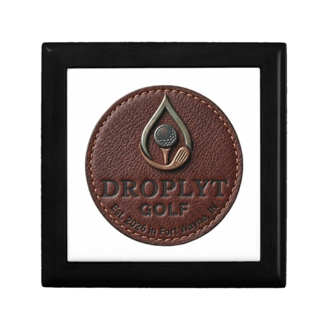 Droplyt Golf Rustic Logo Keepsake Box (Front)