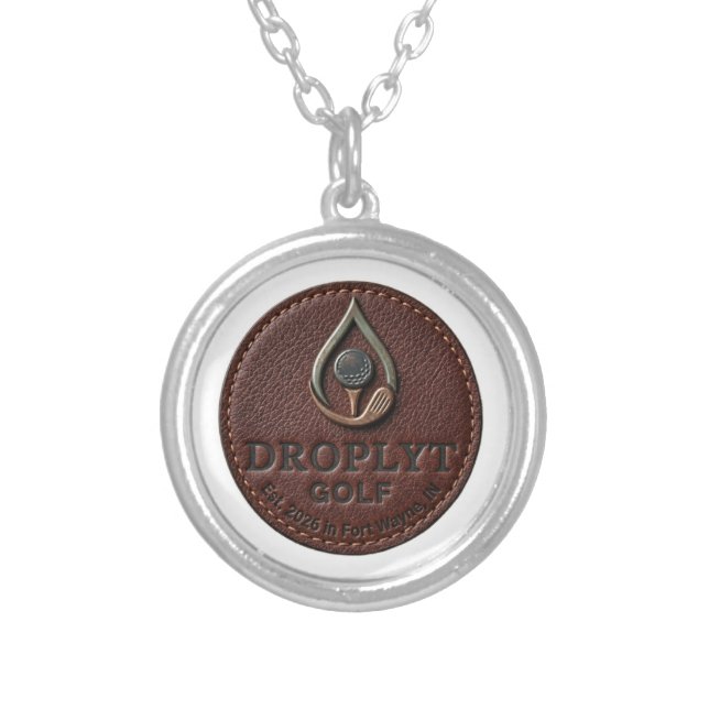 Droplyt Golf Rustic Logo Necklace (Front)
