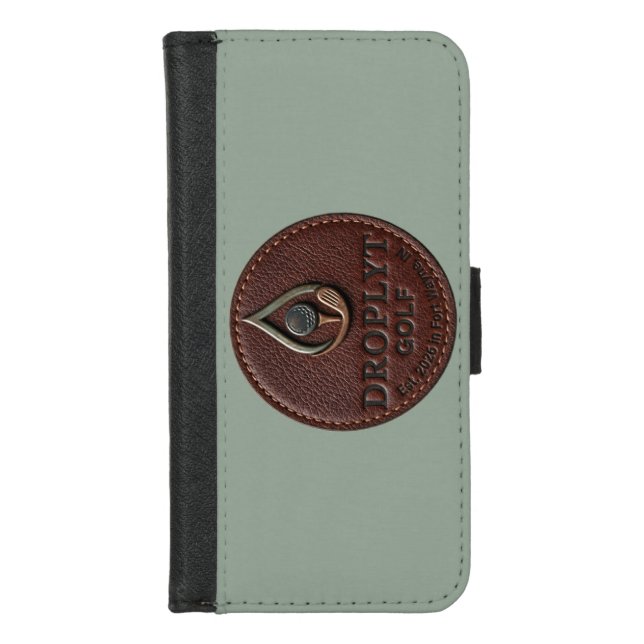 Droplyt Golf Rustic Logo Phone Wallet (Front)