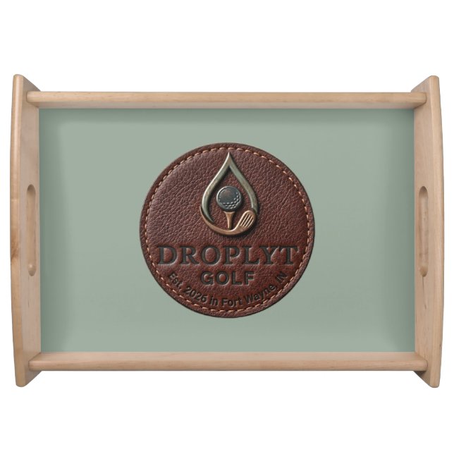 Droplyt Golf Rustic Logo Serving Tray (Front)