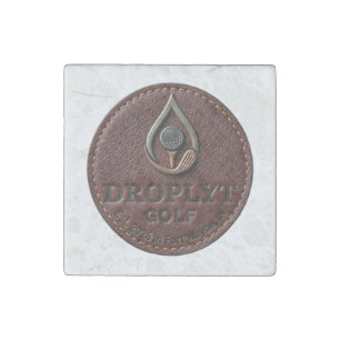 Droplyt Golf Rustic Logo Stone Magnet