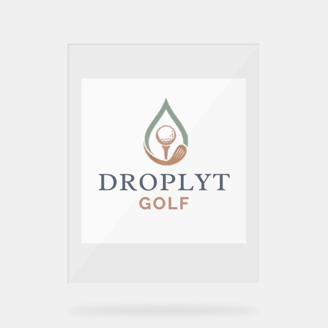 Droplyt Golf Signature Acrylic Sign (Front)