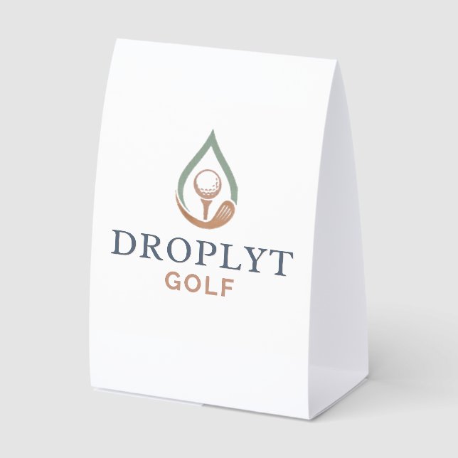 Droplyt Golf Signature Table Card Paper Table Tent (Front)