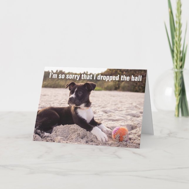 Dropped The Ball, Belated Birthday - Card (Front)