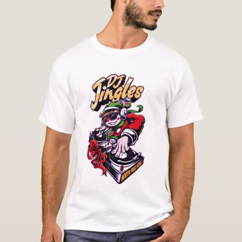 Droppin Beats with Jingles DJ Design T_Shirt