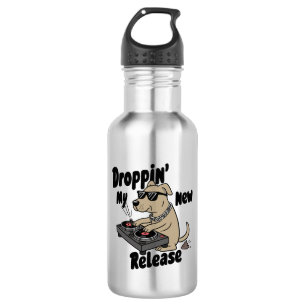 Droppin' My New Release Dog Hip-Hop Stainless Steel Water Bottle