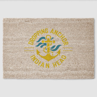 Dropping Anchor Indian Head logo Door Mat