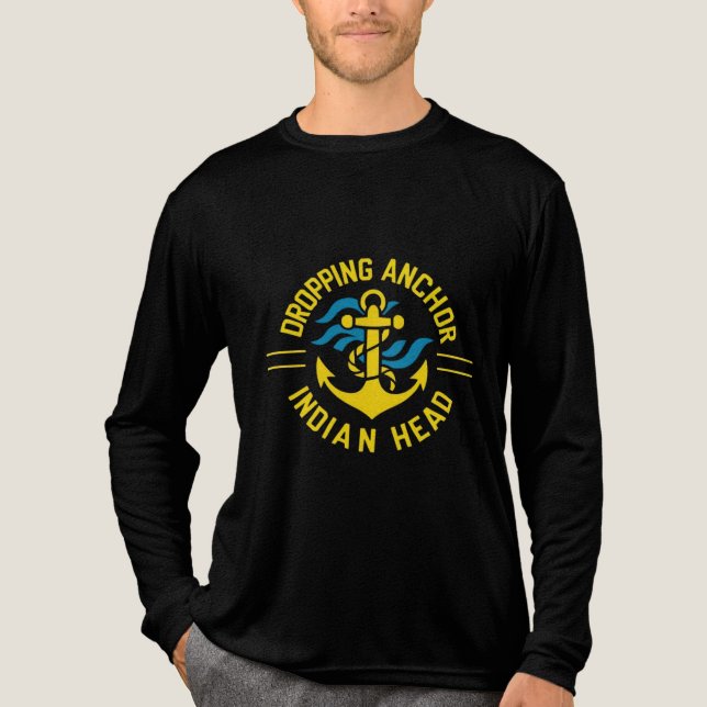 Dropping Anchor Logo Longsleeve Tri-Blend Shirt (Front)