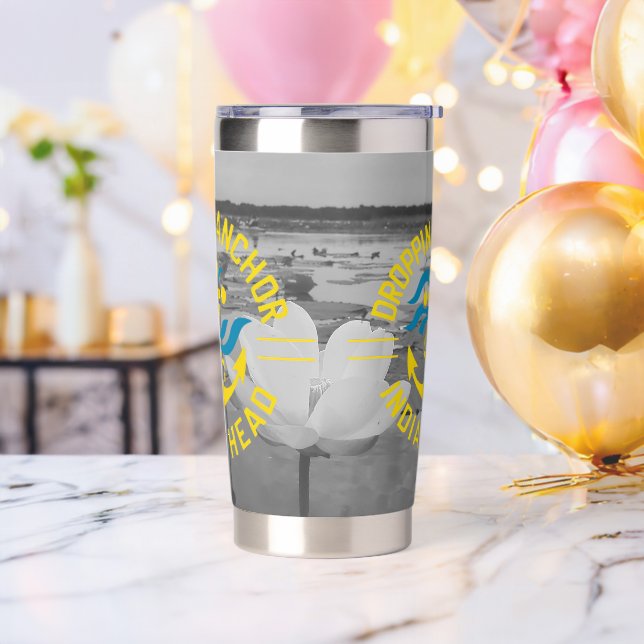 Dropping Anchor Lotus Blossom Thermos Tumbler (Bachelor Party)