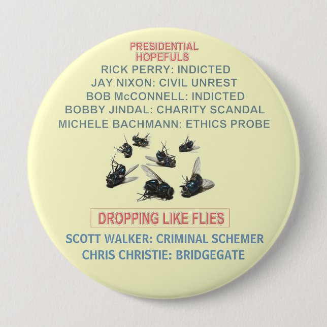 Dropping Like Flies: Update Pinback Button (Front)