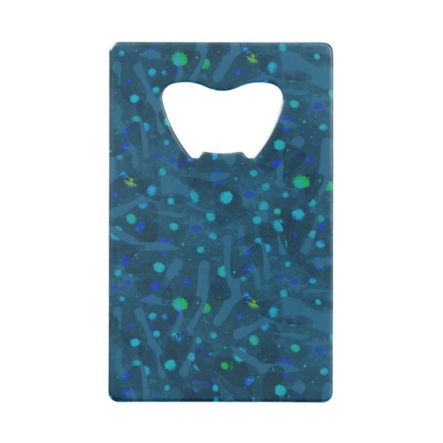 Drops and spots. credit card bottle opener (Front)