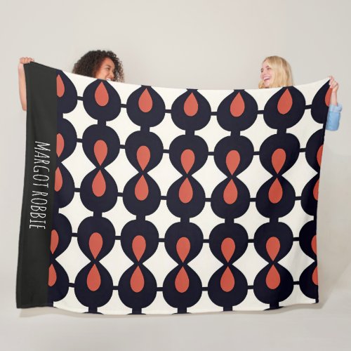 Drops horizontal Abstract Geometric Pattern Fleece Blanket