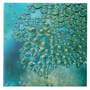 Drops in blue tile