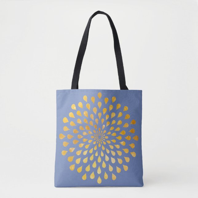 Drops of Gold Sparkles Mandala All Over Print Bag (Front)