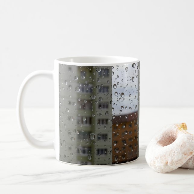 Drops of rain coffee mug (With Donut)