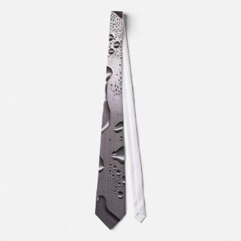 Drops On Metal Neck Tie by MargaretStore at Zazzle