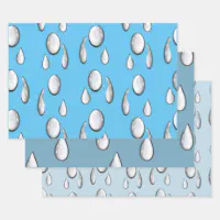 Drops Ornament Wrapping Paper Sheets