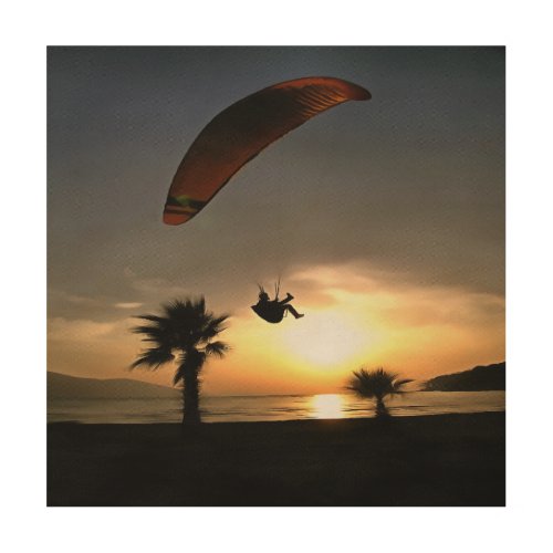 Dropzone At Dusk Adventure Paraglider Art