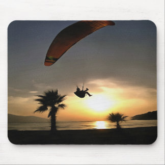 Dropzone At Dusk Adventure Paraglider Art Mouse Pad