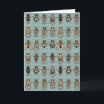 Drosophila Fruit Fly Genetics Card<br><div class="desc">Scientists, biologists, geneticists and student will love all the drosophila mutants illustrated in the pattern.</div>