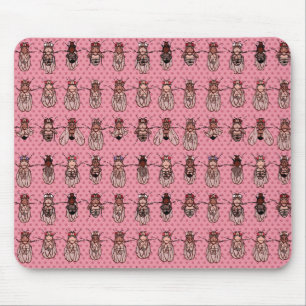 Drosophila Fruit Fly Genetics - mutants - Pink Mouse Pad