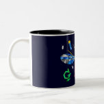 Drosophila- Gem of Genetics Two-Tone Coffee Mug<br><div class="desc">WPAP art of Drosophila melanogaster (male). It's called the Queen of Genetics.</div>
