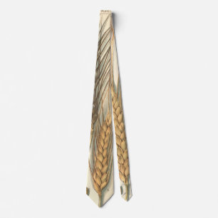 Drought Resistant Wheat Plant, Vintage Agriculture Neck Tie