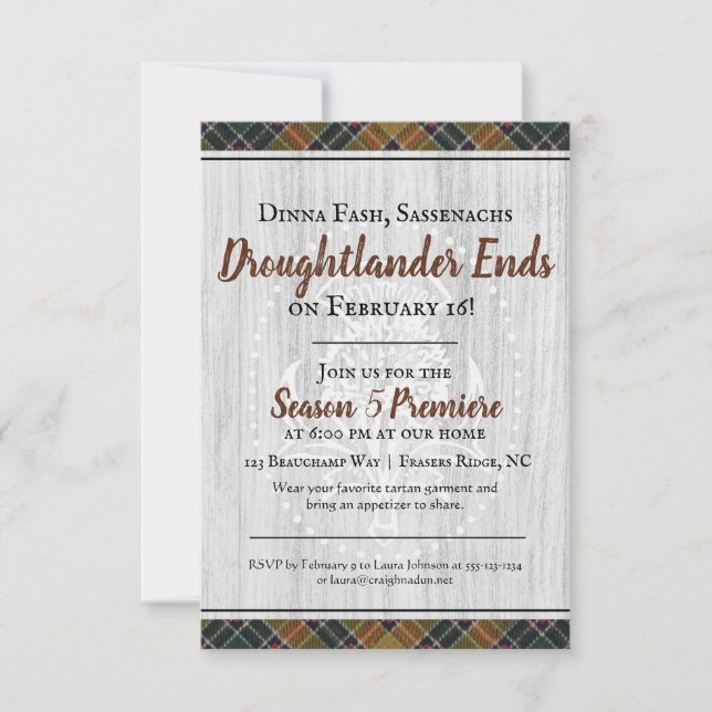 Droughtlander Ends Watch Party Invitation (Front)