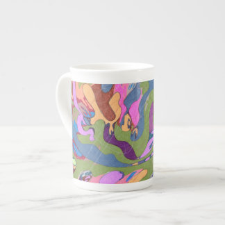 "Drowning" Abstract Art Bone China Mug