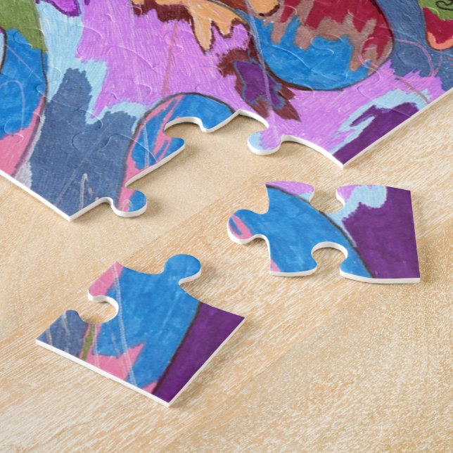 "Drowning" Abstract Art Jigsaw Puzzle (Side)