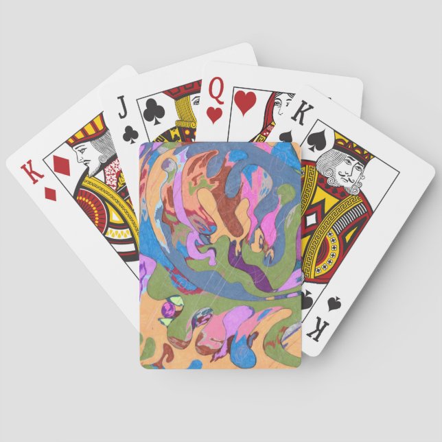 "Drowning" Abstract Art Poker Cards (Back)