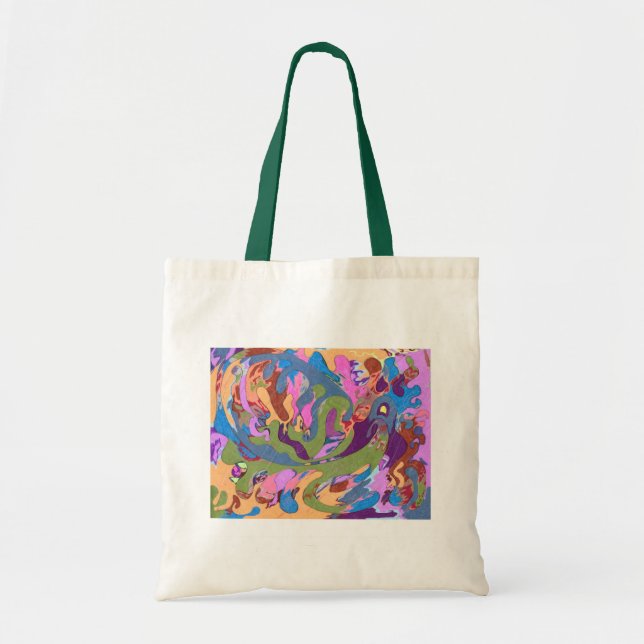 "Drowning" Abstract Art Tote Bag (Front)
