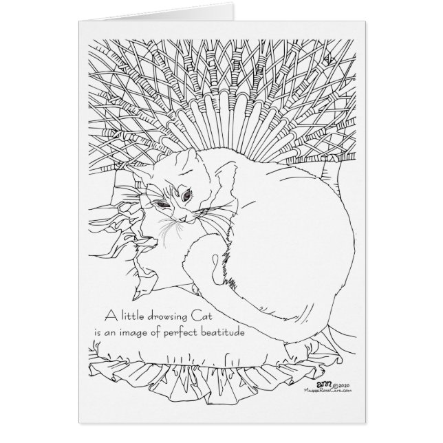 Drowsing Cat Cards (Front)