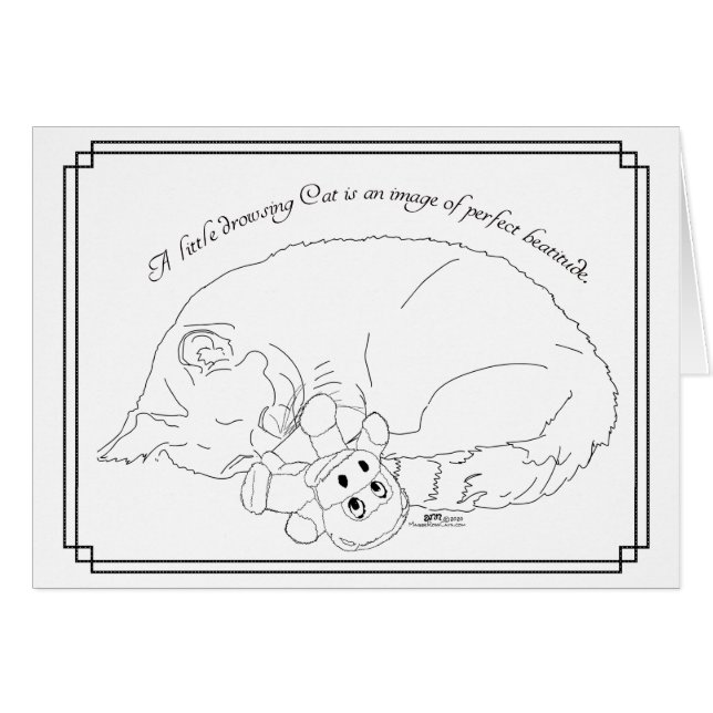 Drowsing Kitty Cards (Front Horizontal)