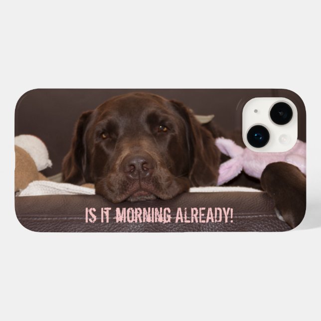 Drowsy Chocolate Lab Photo Close Up Case-Mate iPhone Case (Back (Horizontal))