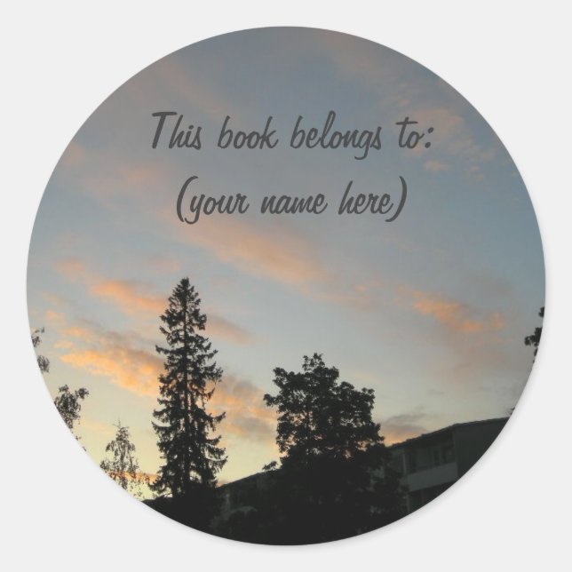 Drowsy dusk classic round sticker (Front)