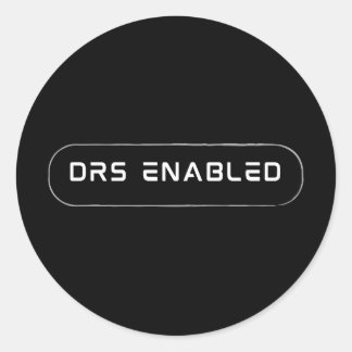 DRS enabled, formula 1 fans, f1 racing sport Classic Round Sticker